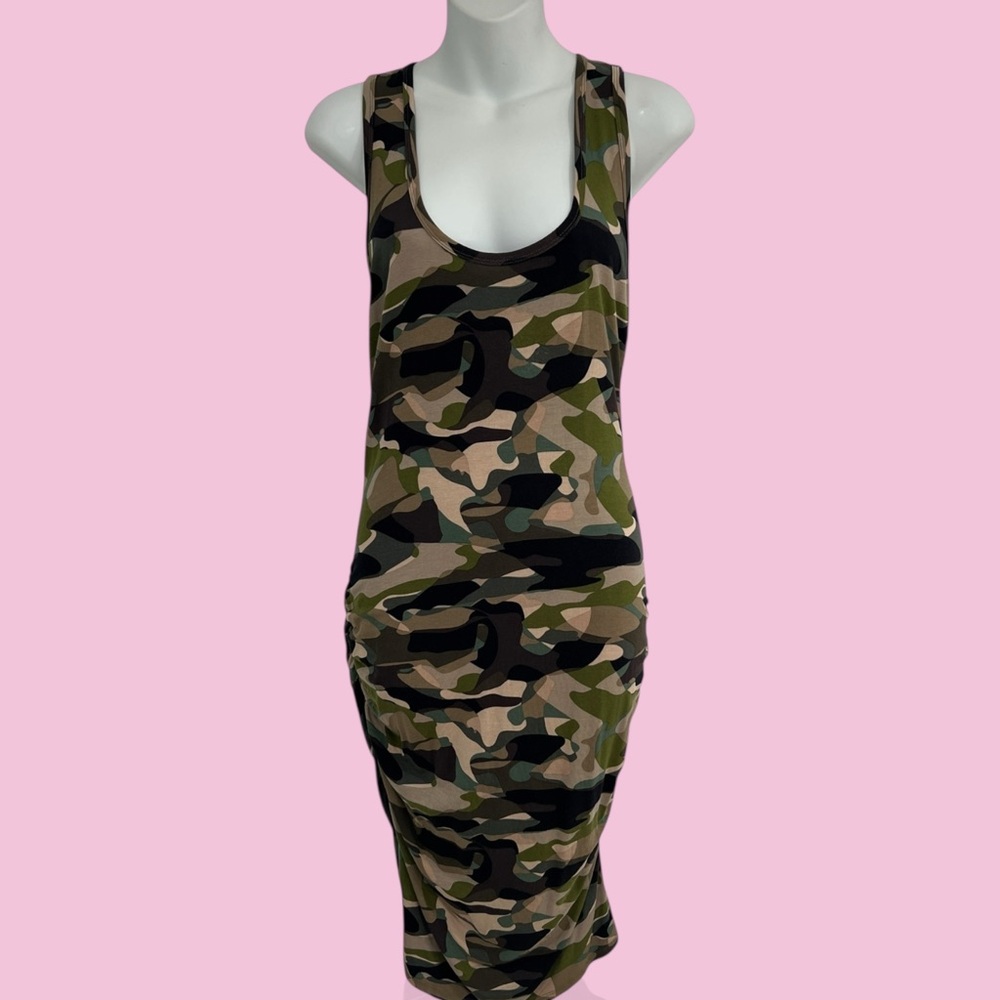 VENUS Camouflage Midi Dress in Size Large Body-com Rushing at Both Sides